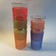 Set of 5 vintage acidulated glasses
