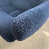 Sofa set + armchair + footrest Jean Prévost – 1970s