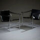 Paire de fauteuils LC1 Le Corbusier – cuir – édition Cassina