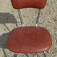 Suite of 4 skai and chrome chairs (total 5 chairs)