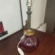 Vintage design ruby blown glass lamp from the 1930s.