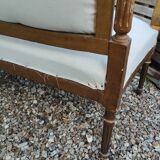 Banquette ancienne style louis xvi avec ses deux chaises