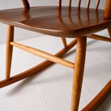 Scandinavian rocking chair 1950s/60s in beech and teak