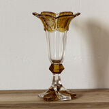 Bohemian crystal cornet vase