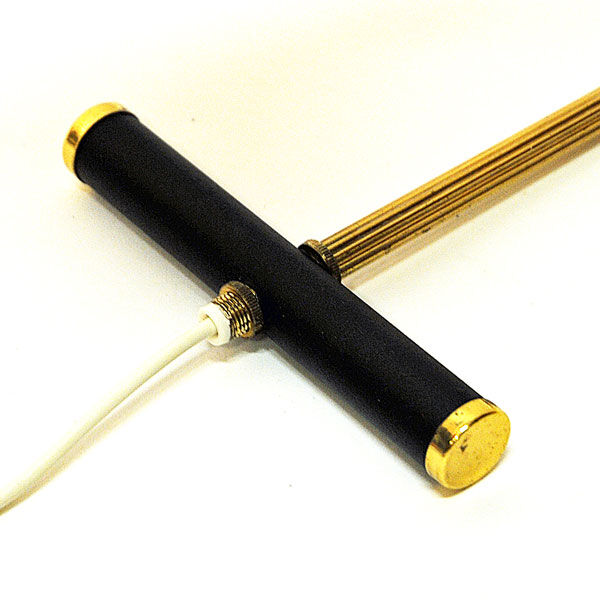 Swedish adjustable black metal desklamp 1950s