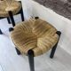 2 "Meribel" stools in black by Charlotte Perriand, 1960