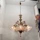 Venetian Pink Amber Murano Glass Chandelier 1960’s