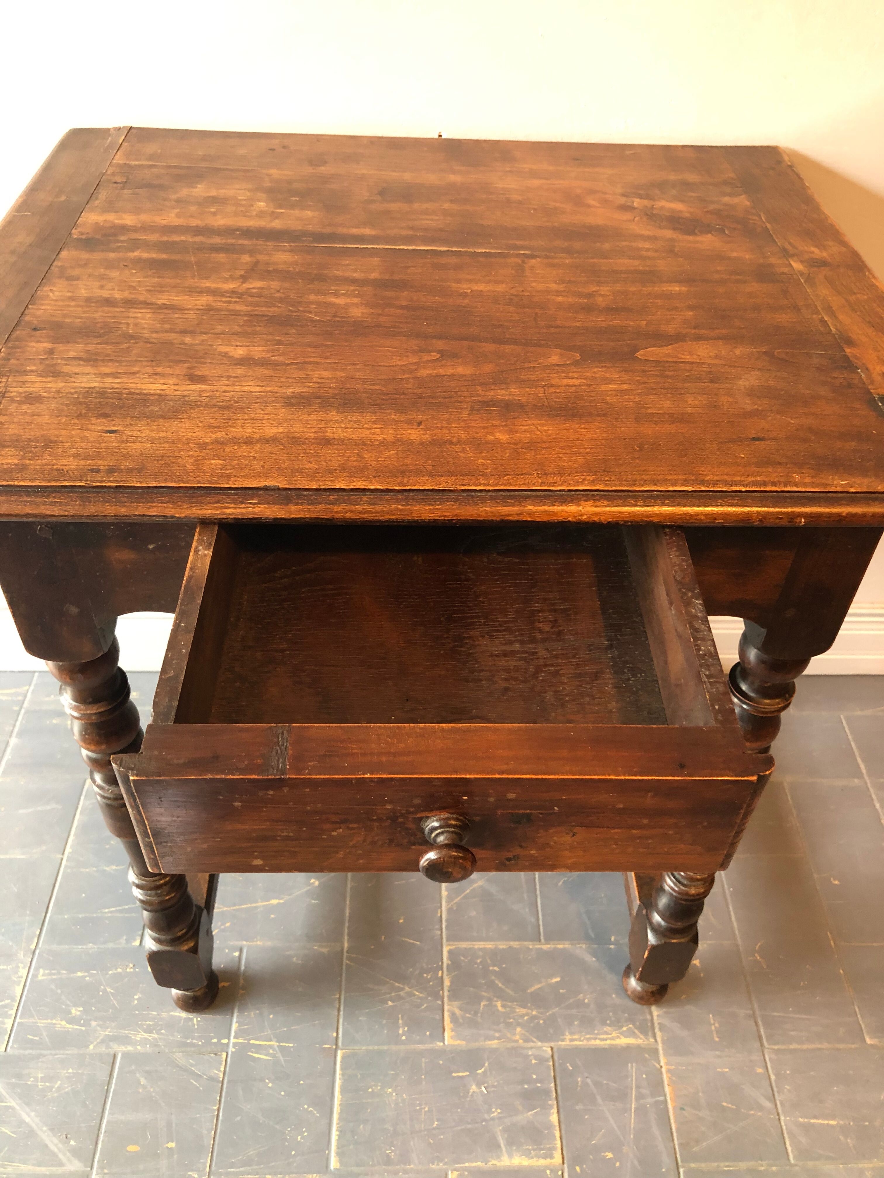Old wooden side table