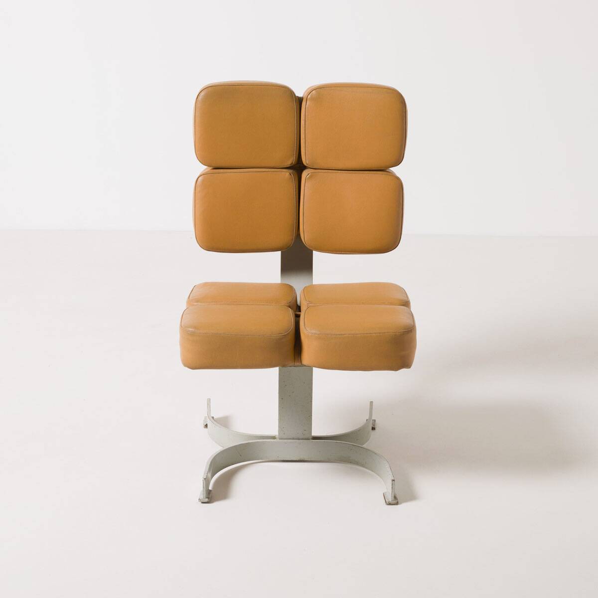 Unique brutalist chair, former Czechoslovakia, 1970s Large set available
