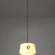 1950s Yugoslav Vintage Pendant Light,  Restored Caramel Opaline Glass Lamp