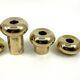 6 small brass candlesticks • Landskrona Mässing • Sweden • Circa 1978