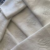 7 MS Monogram Damask Cotton Napkins