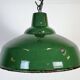 Industrial British Green Enamel Factory Pendant Lamp, 1960s
