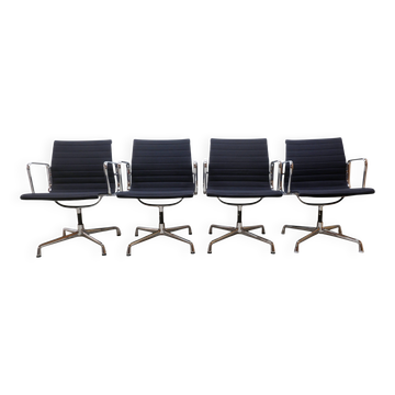 Set of 4 Vitra EA 108 chairs, black hopsak