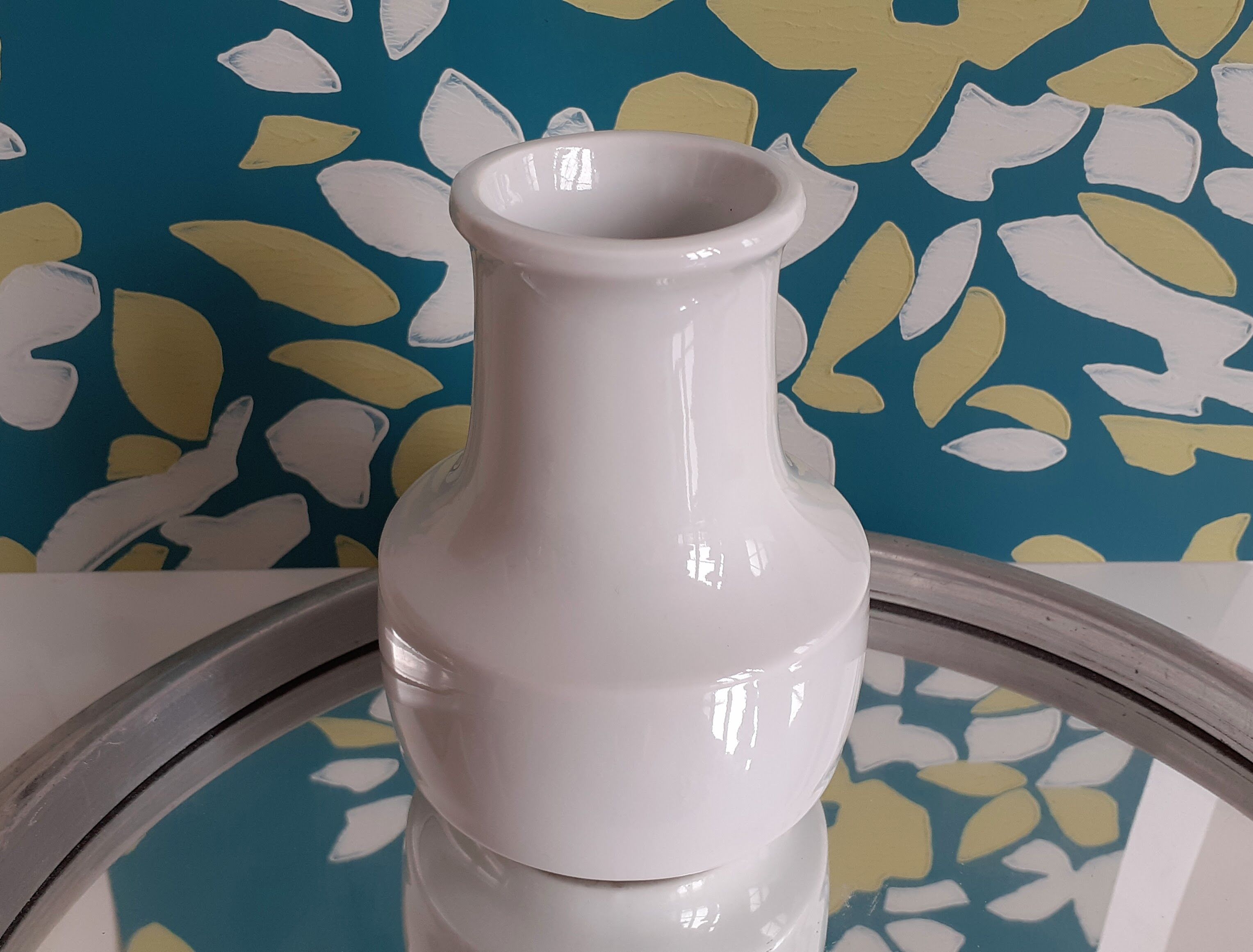 White porcelain vase