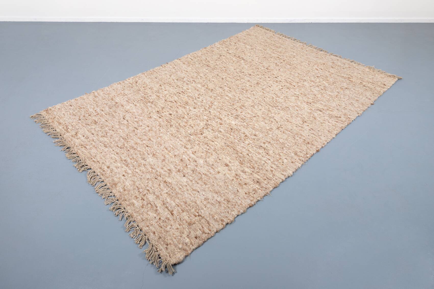 Vintage hand made lana wool rug for sisal, 1980’s italy