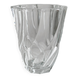 Vase en verre cristal transparent