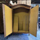 Norman Cauchoise wardrobe in medium oak, carved from the 19th century with a gendarme hat top.