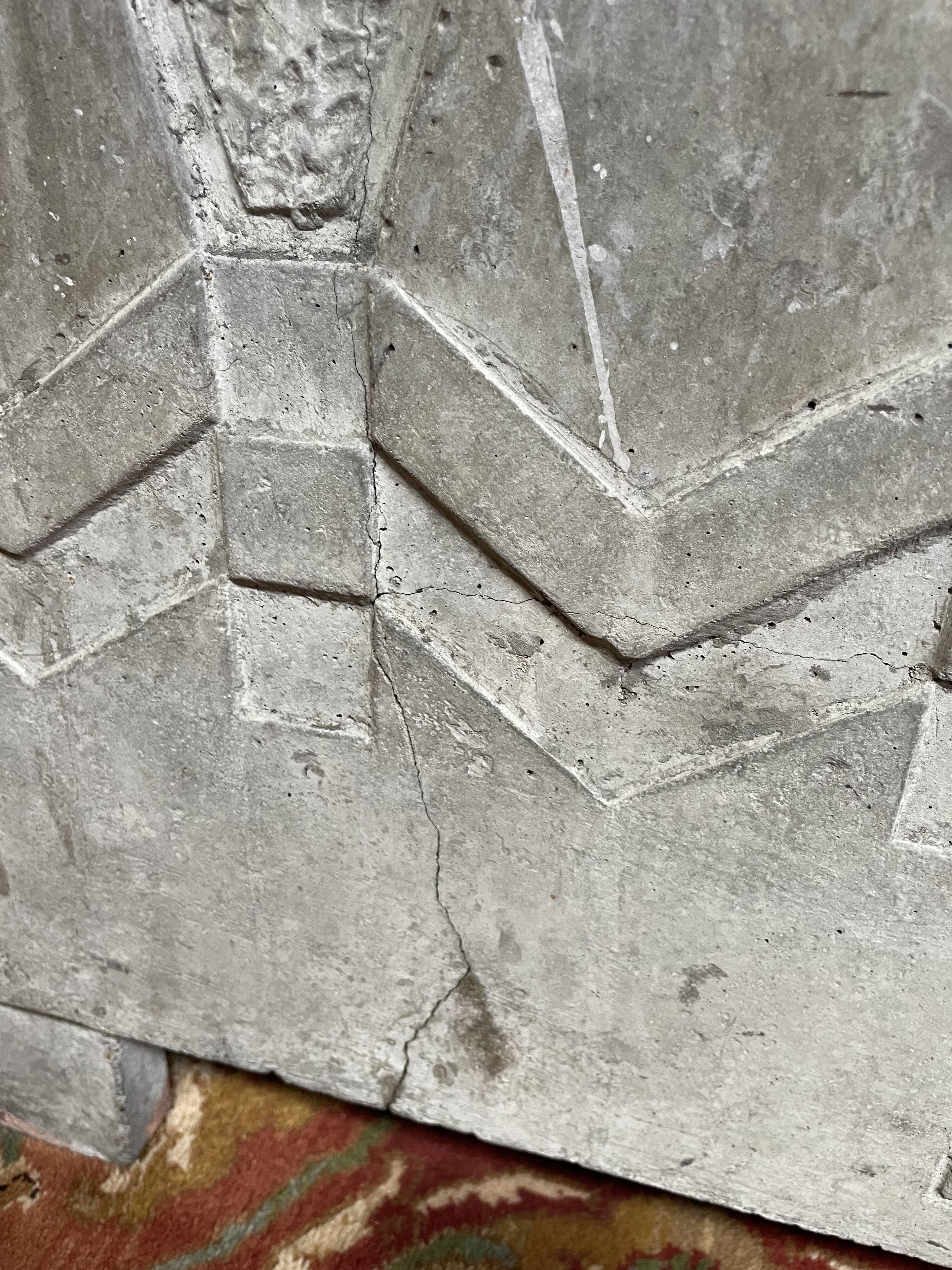 Art Deco period cement cache-pot signed "Louis Lonati Dijon"
