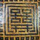 China woven bamboo rice or tea basket late 19th century early 20th century