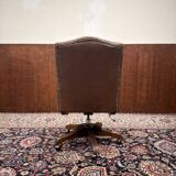 Brown Chesterfield President Chair