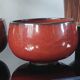 Duo de coupelles vintage en céramique rouge émaillée