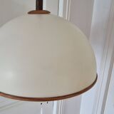 Acrylic half-globe "up and down" pendant light, Scandinavian design from the 1970s