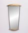 Post Modern Full-Length Wall Mirror in Gold Wood and Metal, 1980s Italy