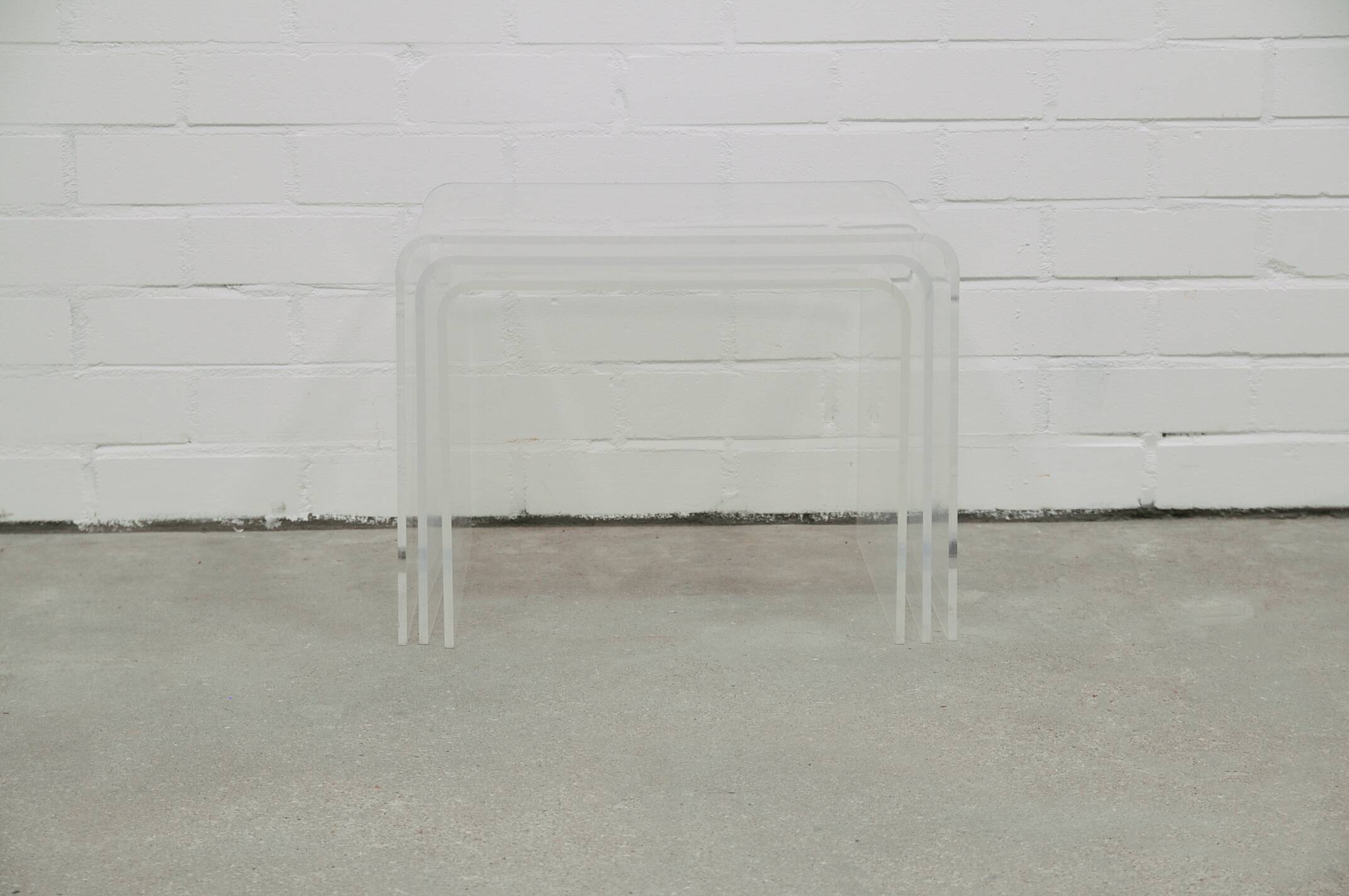 Set vintage en plexiglas x3