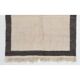 Vintage Handmade Tulu Rug in Natural Undyed Cream and Gray Wool, Custom Options Available