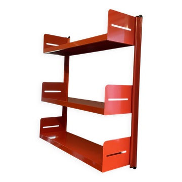 Étagère murale métallique métal modulable rouge style congresso lips vago