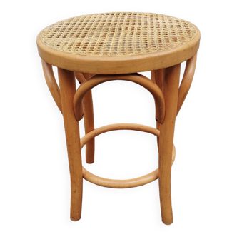 Round bistro/Viennese cane stool