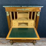 Parisian secretary Empire mahogany cariatides in gilded bronze