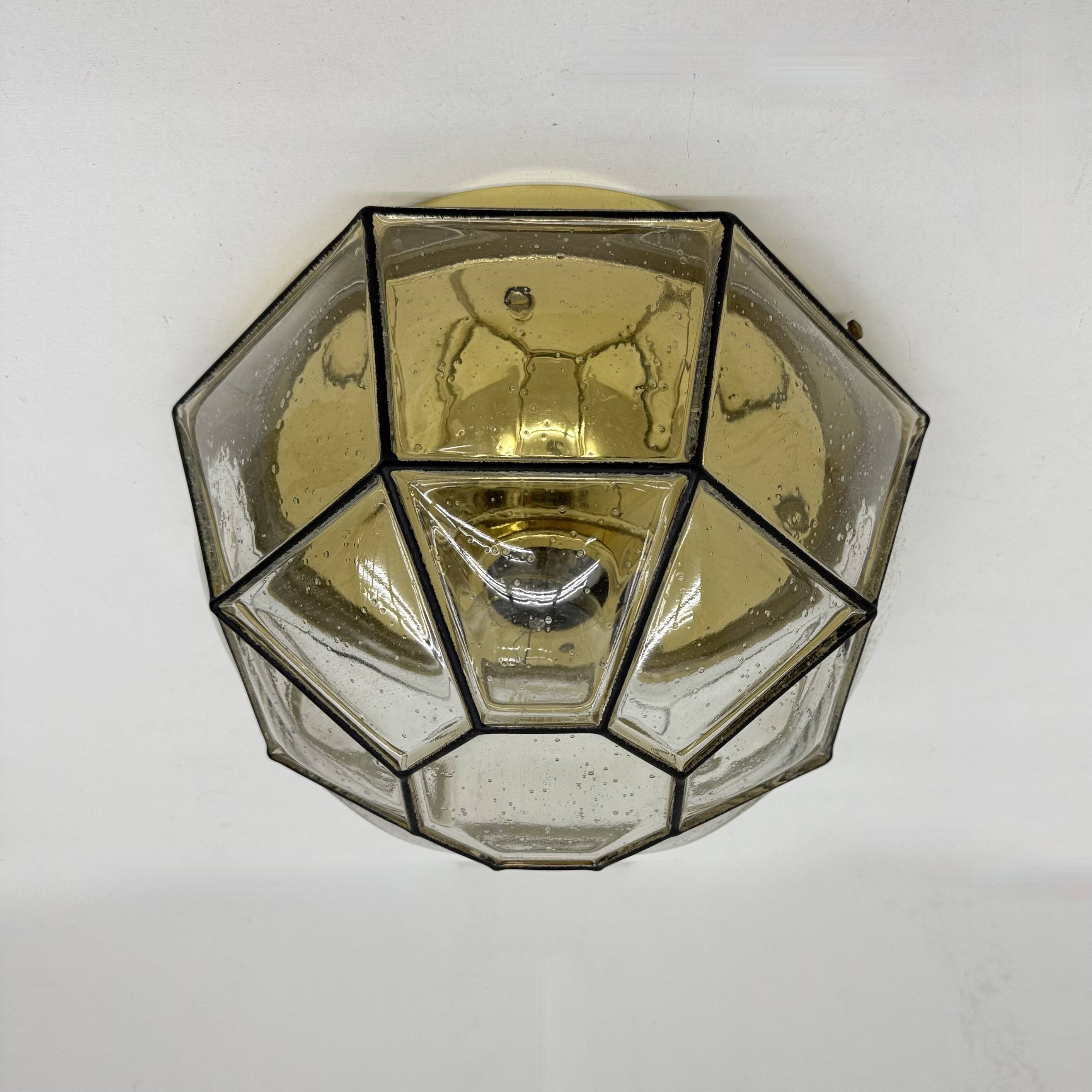 Limburg Glashütte ceiling lamp , 1970s