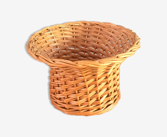 Cache pot vintage en rotin