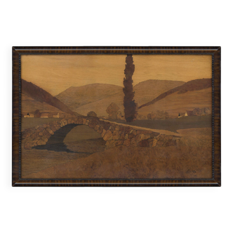 Tableau de marqueterie Charles Spindler c.1920