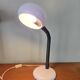 VINTAGE DESK LAMP IN WHITE METAL AND FLEXIBLE ARM - 70S DESIGN