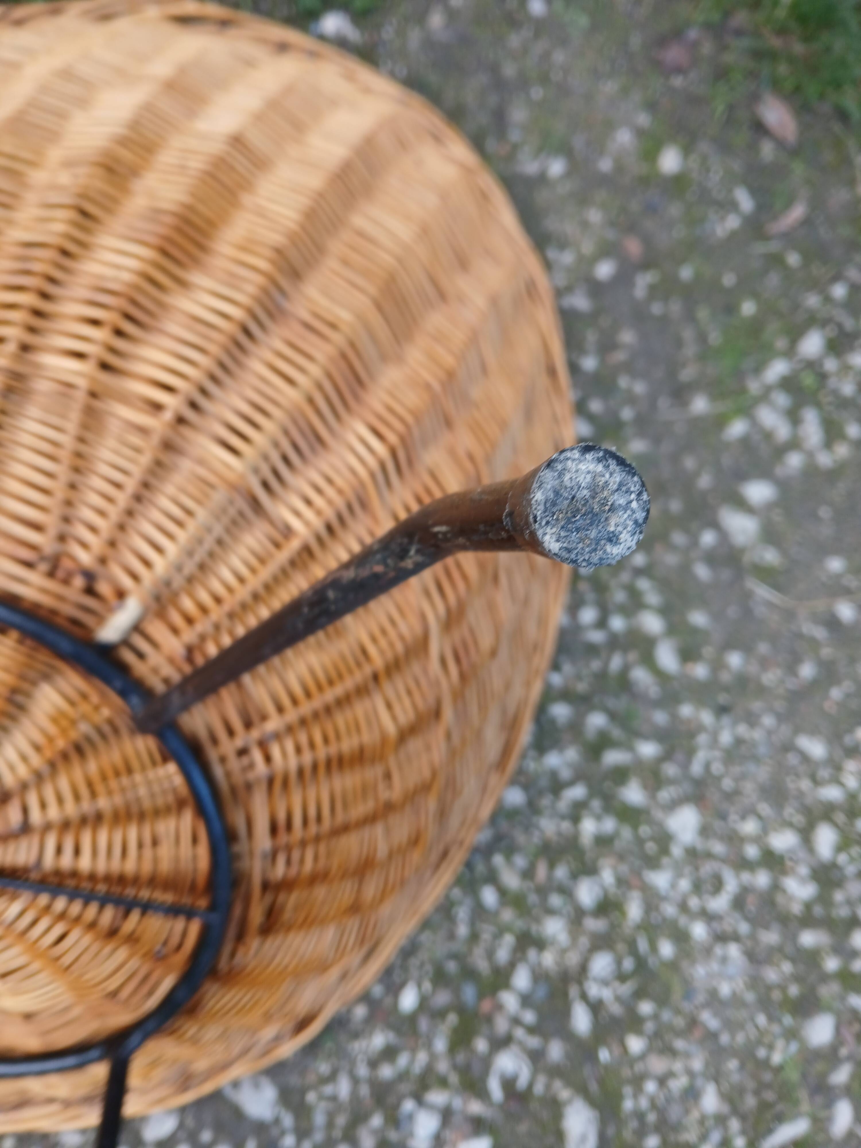 Vintage rattan basket chair