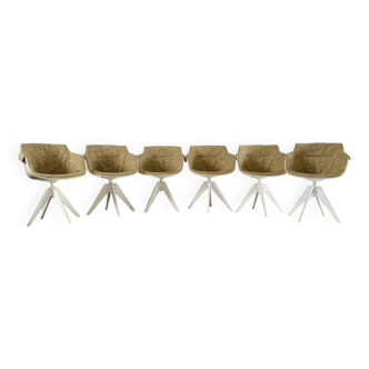Set of 6 “Flow” chairs – MDF Italia, design Jean-Marie Massaud