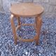Vintage curved wooden stool