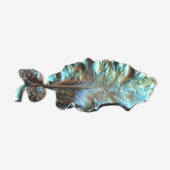 Ancient bronze leaf-shaped ashtray