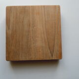 Empty ashtray pocket teak - chrome metal