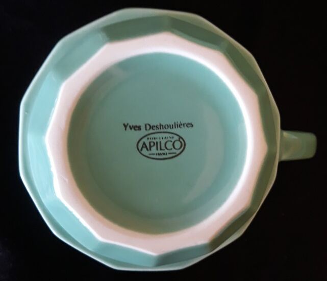 Duo of cups and saucers with his bed pitcher - 90s