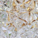 Magnificent chandelier, brass and crystal glass by Kinkeldey, Germany, 1970.