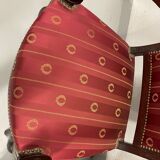 Pair of empire period armchairs in mahogany and silk