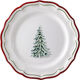 Lot de 6 assiettes desserts filets noël