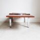 Table basse chrome et formica
