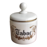 Opaline tobacco pot with gold decoration