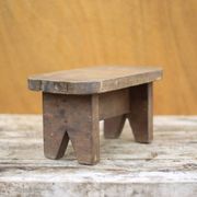 Mini wooden stool, wooden step stool, vintage footrest, plant holder