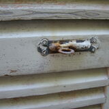 Old wooden slatted shutters